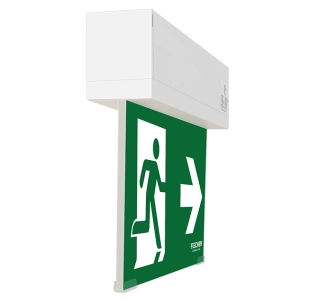zijaanzicht vluchtwegverlichting